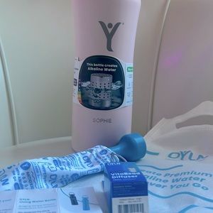 DYLN 1.2L/40OZ Pink Alkaline water bottle & starter kit with SOPHIE engraved
